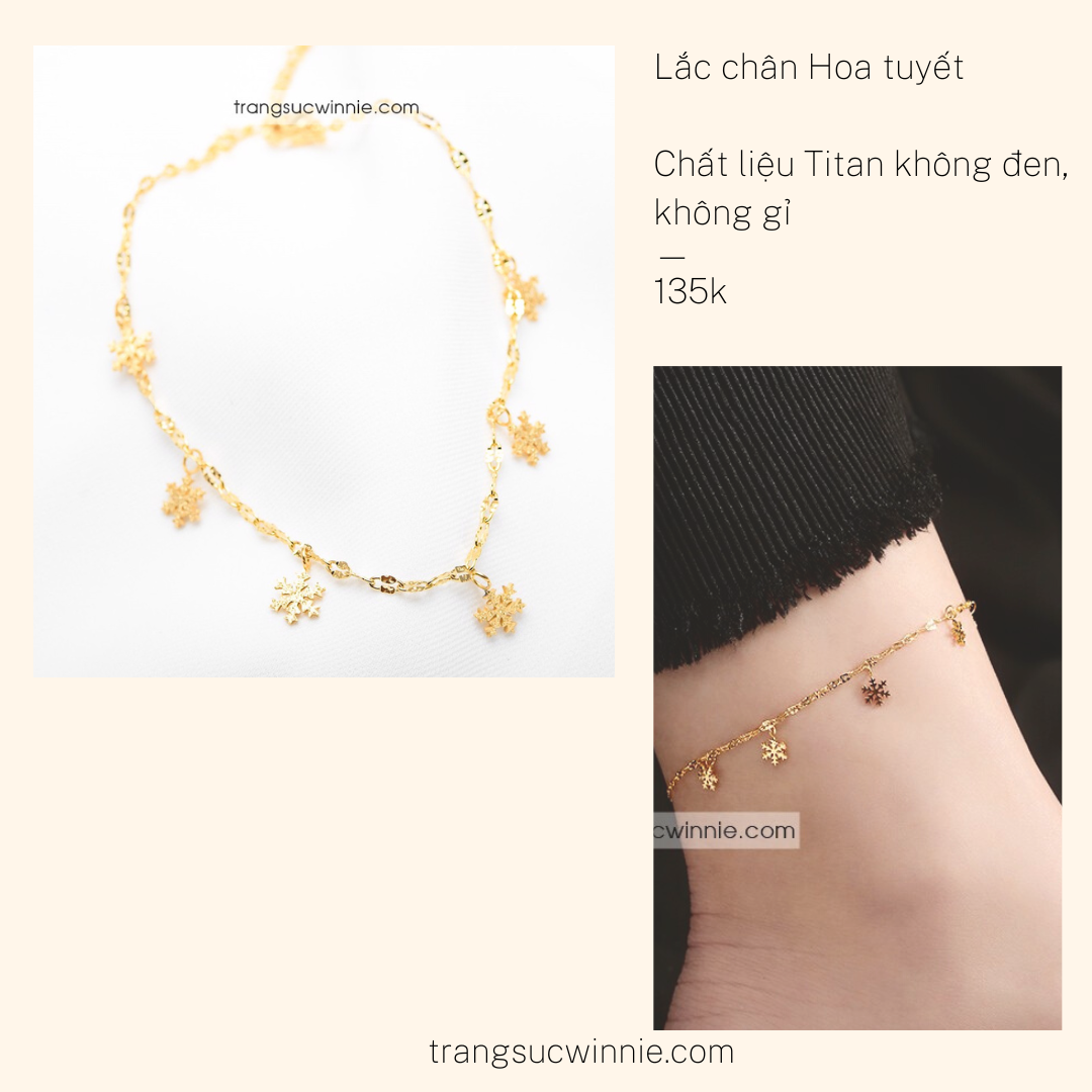  Lắc chân titan Hoa tuyết VG 