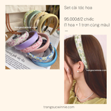  Cài tóc Hoa nhí hồng 