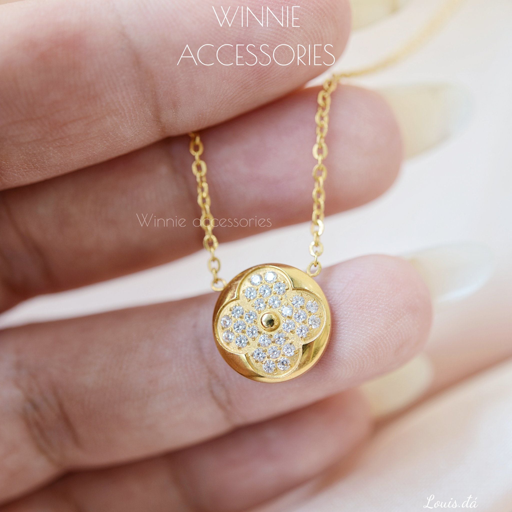  Dây chuyền titan Louis đá 