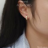  Hoa tai titan Viền đá vuông VG 