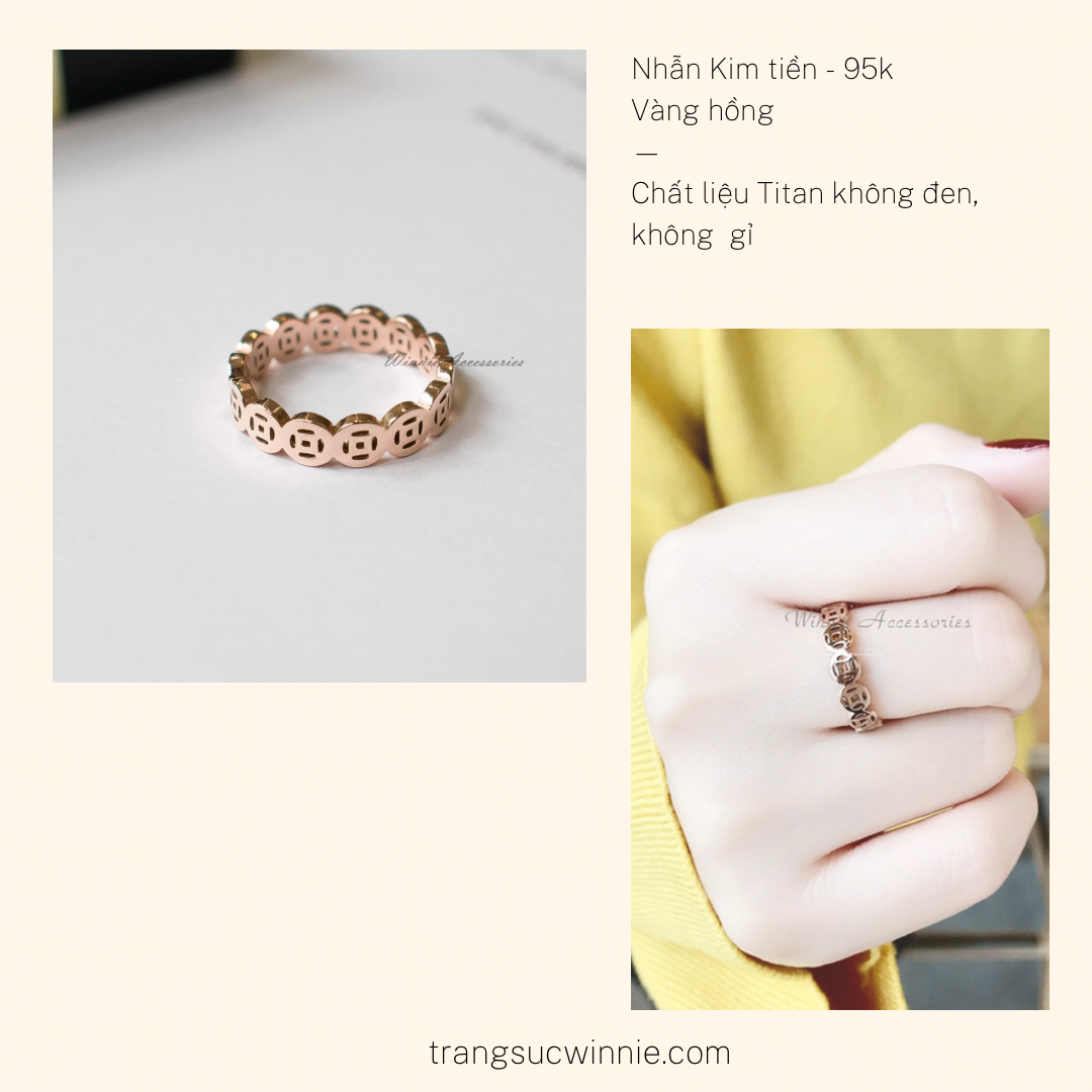  Nhẫn titan kim tiền VH 