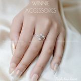  Nhẫn Bạc S925 Triple Bow Heart 