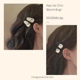  Kẹp tóc Chic trắng (set 2 cái) 