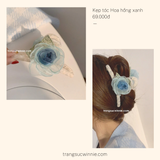  Kẹp tóc Hoa hồng xanh 