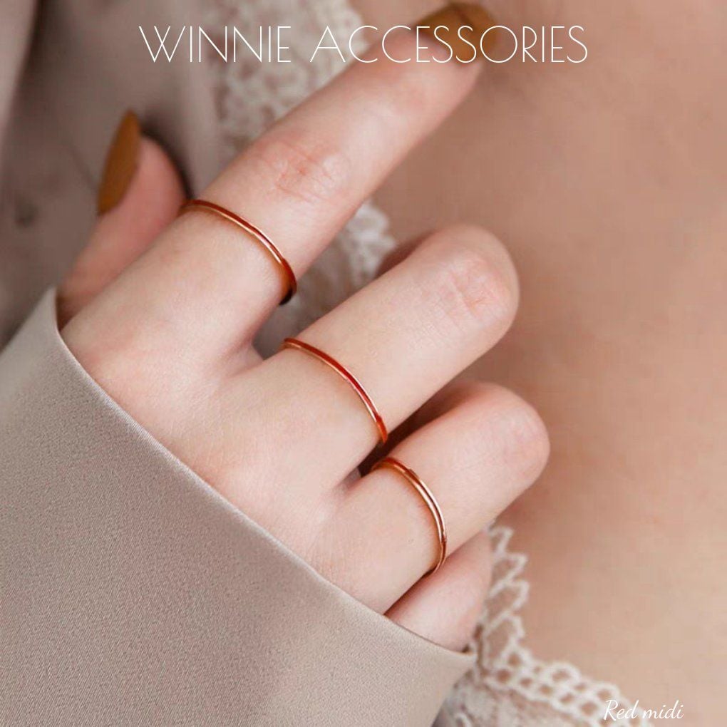  Nhẫn titan Red Midi 