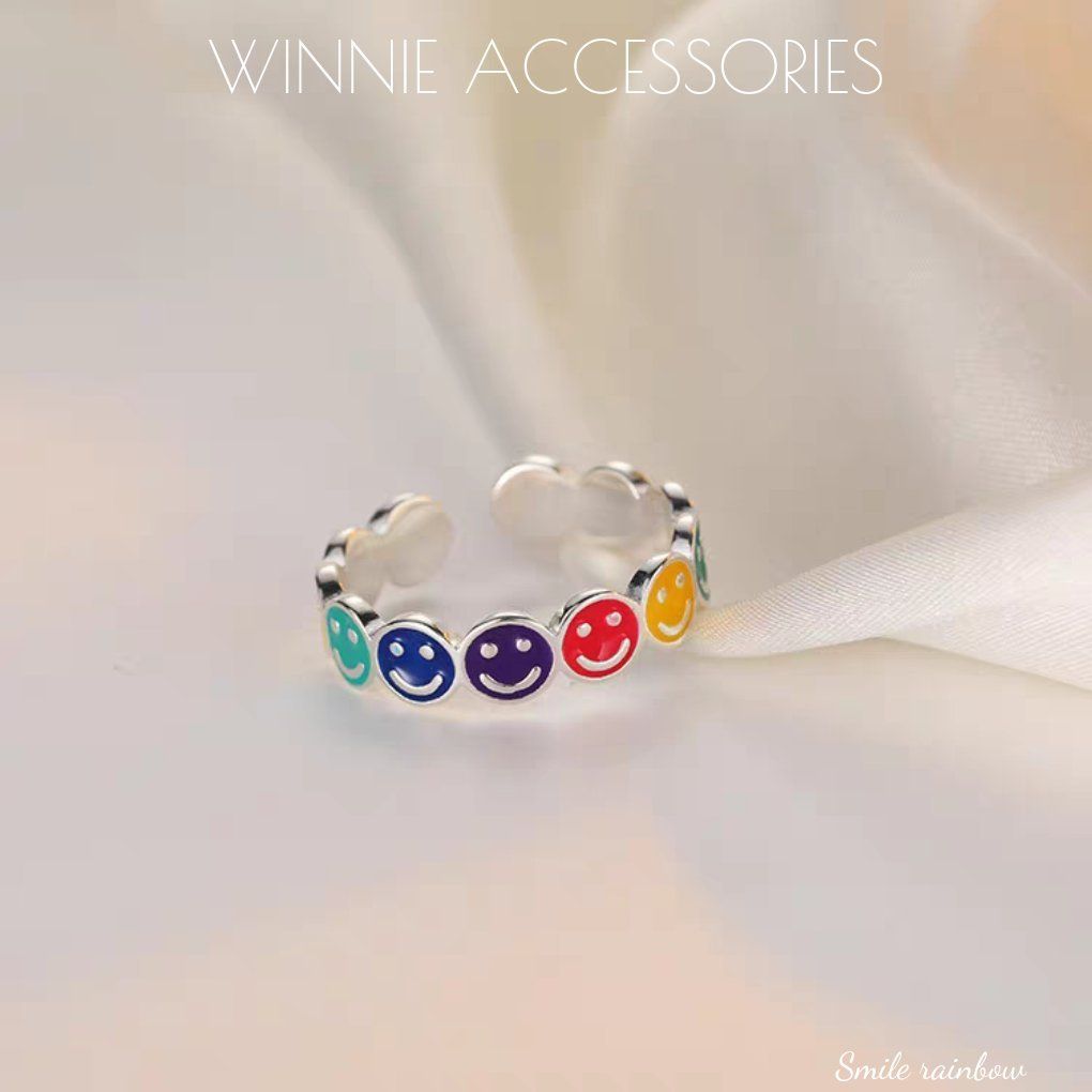  Nhẫn titan Smile rainbow B 