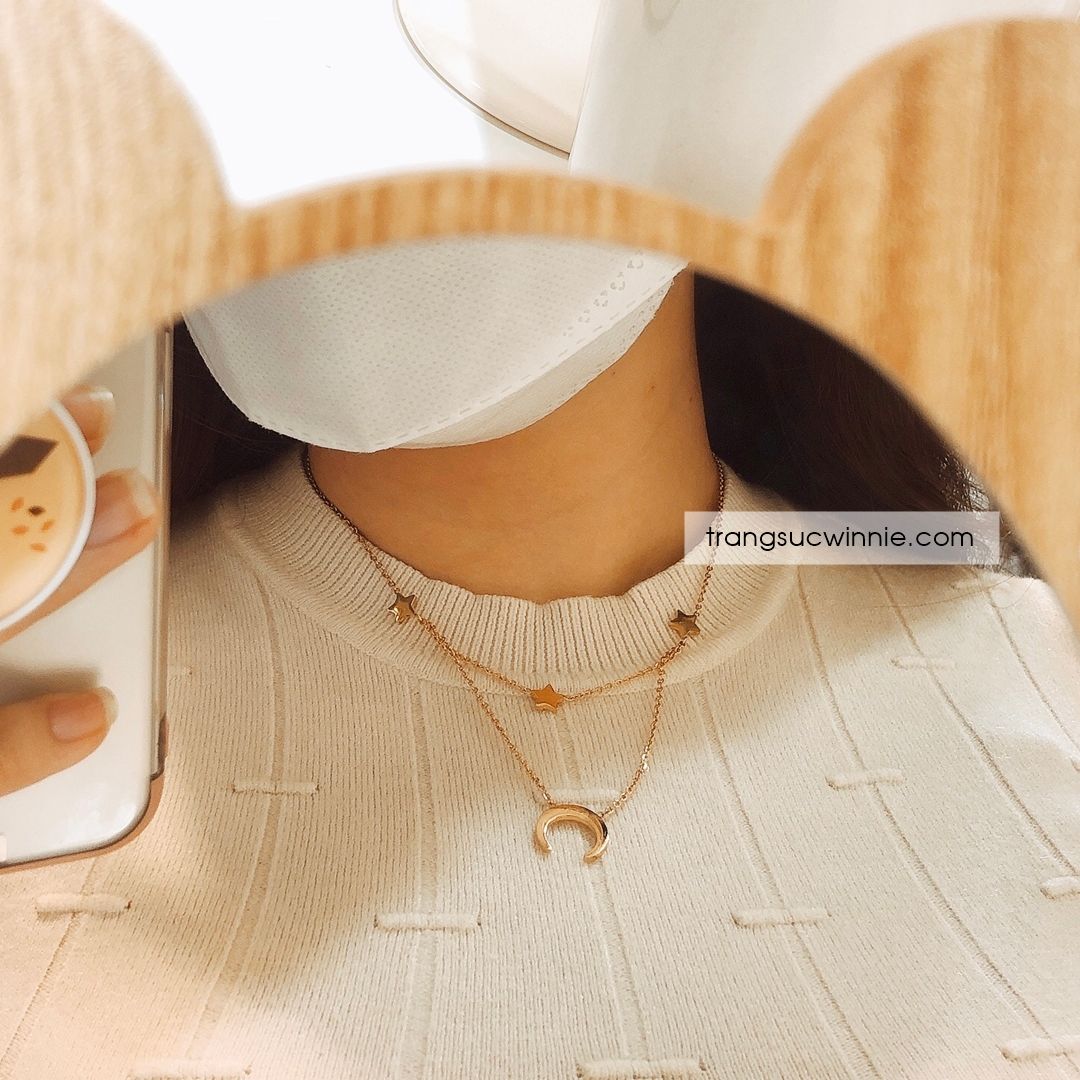  Dây chuyền titan Layer Cresent 