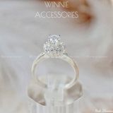  Nhẫn Bạc S925 Halo Blossom 