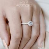  Nhẫn Bạc S925 Halo Crown 