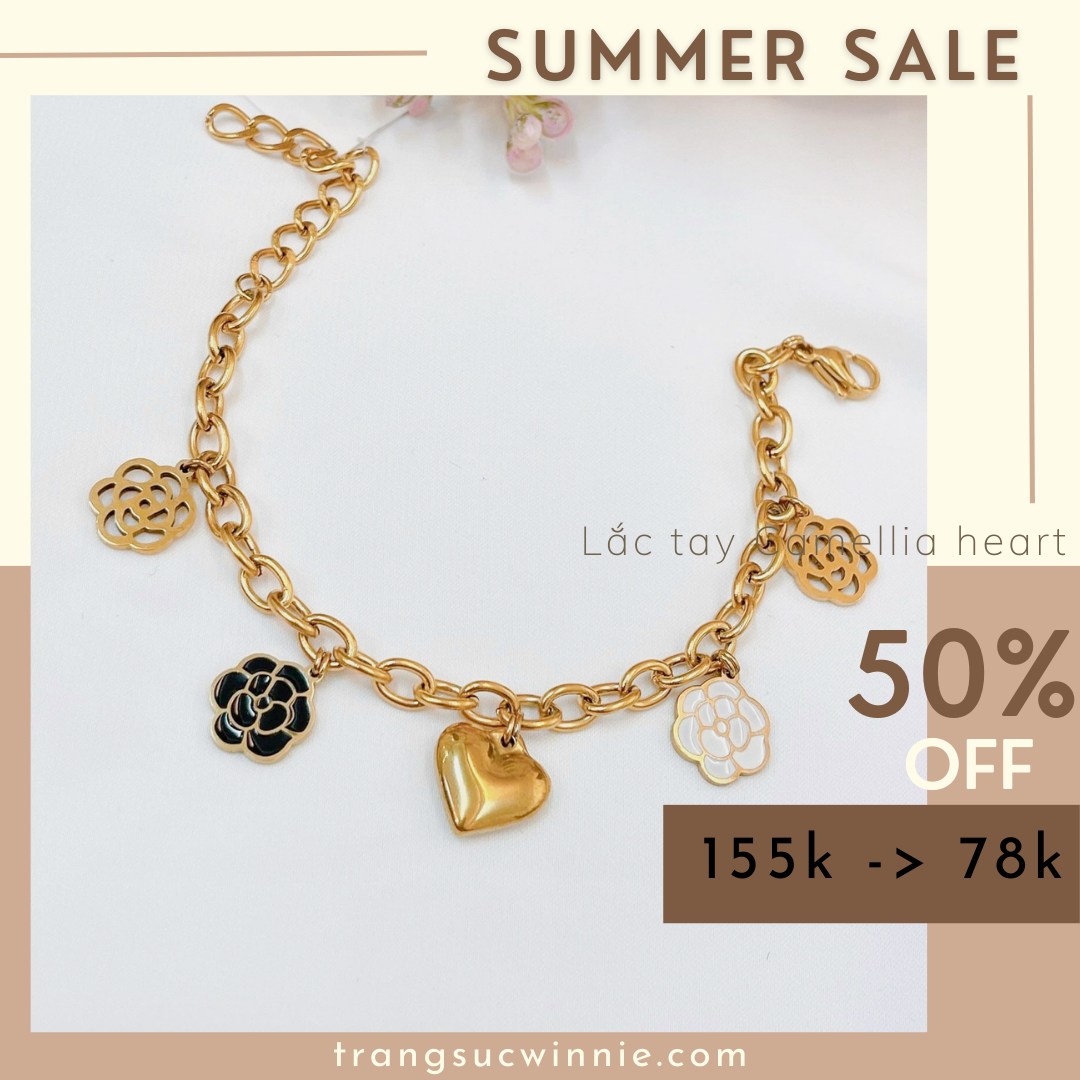  Lắc tay Camellia heart 