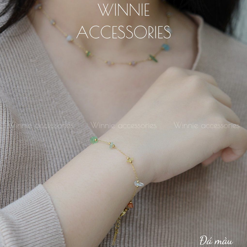  Lắc tay titan đá màu 