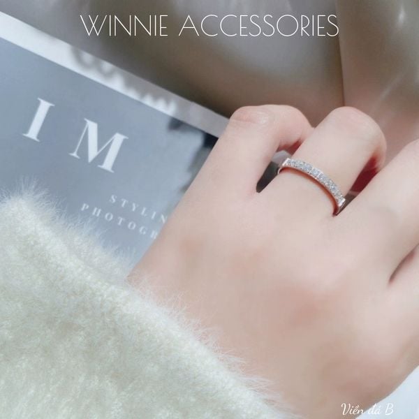  Nhẫn titan Viền đá B 