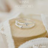  Nhẫn Bạc S925 Heart Twins 