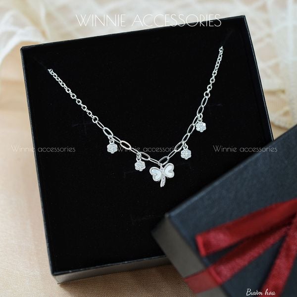  Lắc tay Bạc S925 Bướm Hoa 
