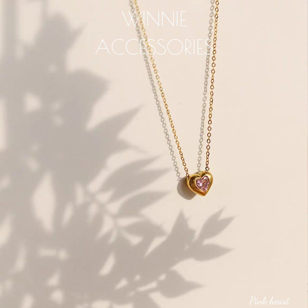  Dây chuyền titan Pink Heart 