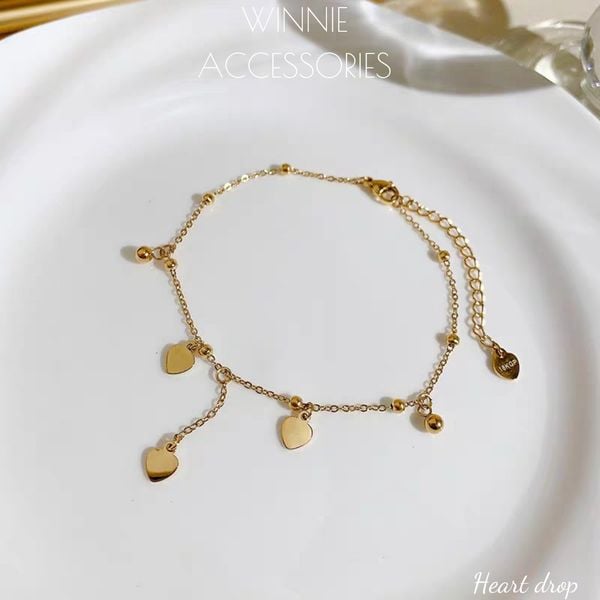  Lắc chân titan Heart drop 