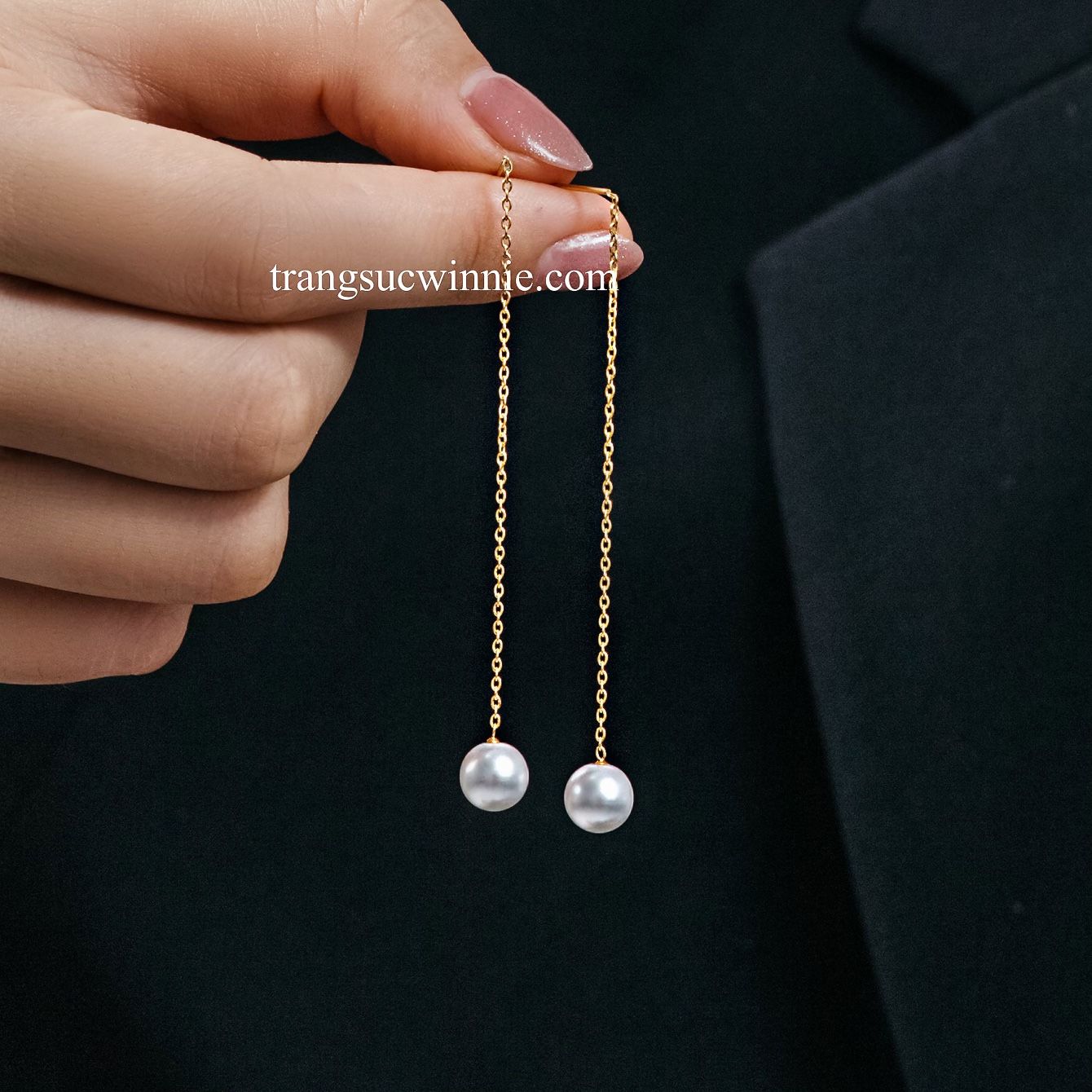  Hoa tai Ngọc trai dây 