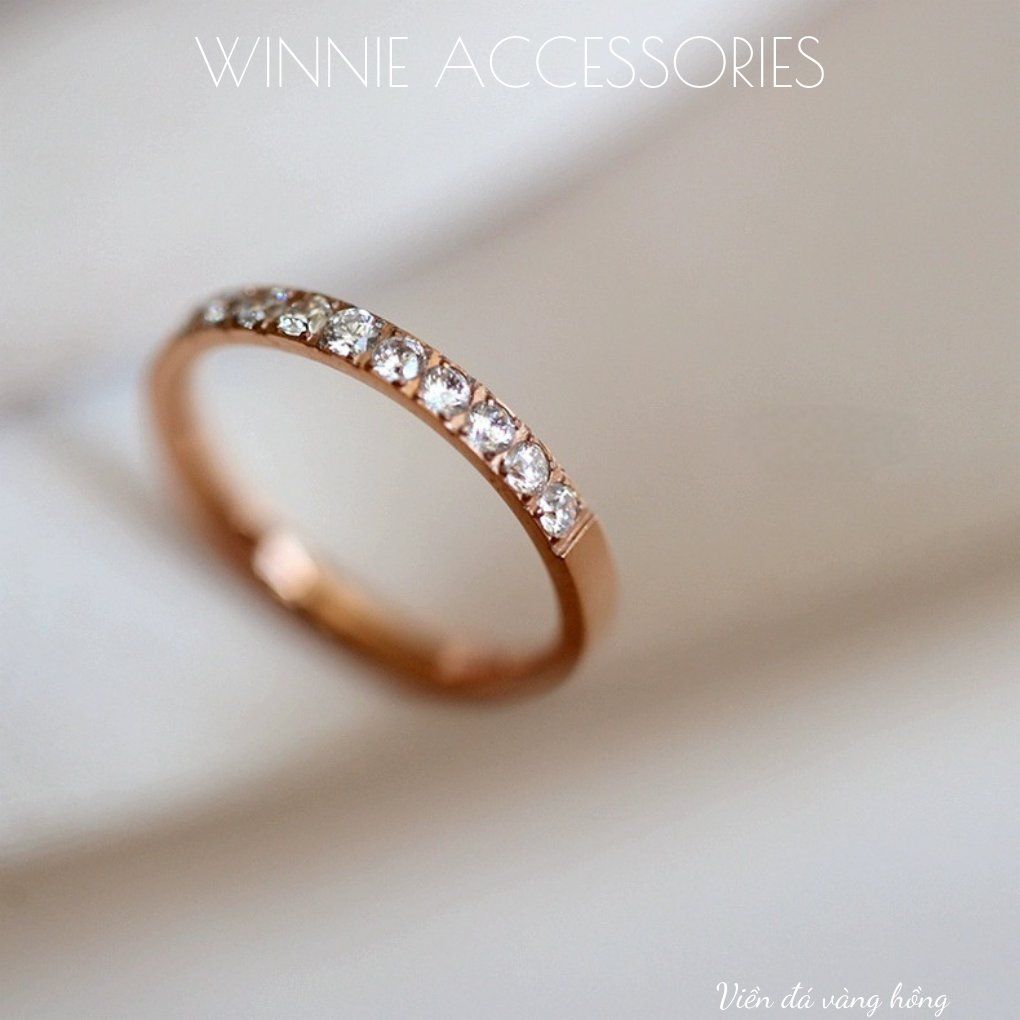  Nhẫn titan Viền đá VH 