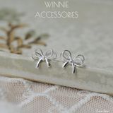  Hoa tai Bạc S925 Twin Bow 