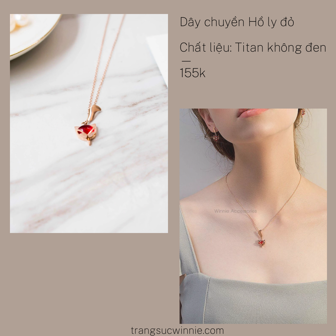  Dây chuyền titan hồ ly đỏ 