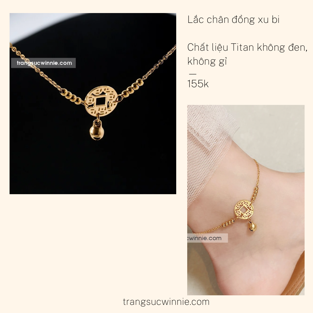  Lắc chân titan Đồng xu bi VG 