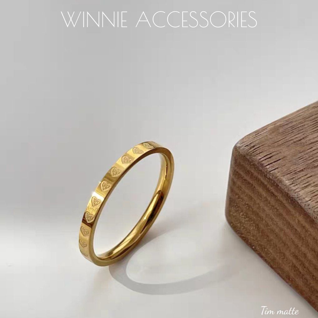  Nhẫn titan Tim matte 