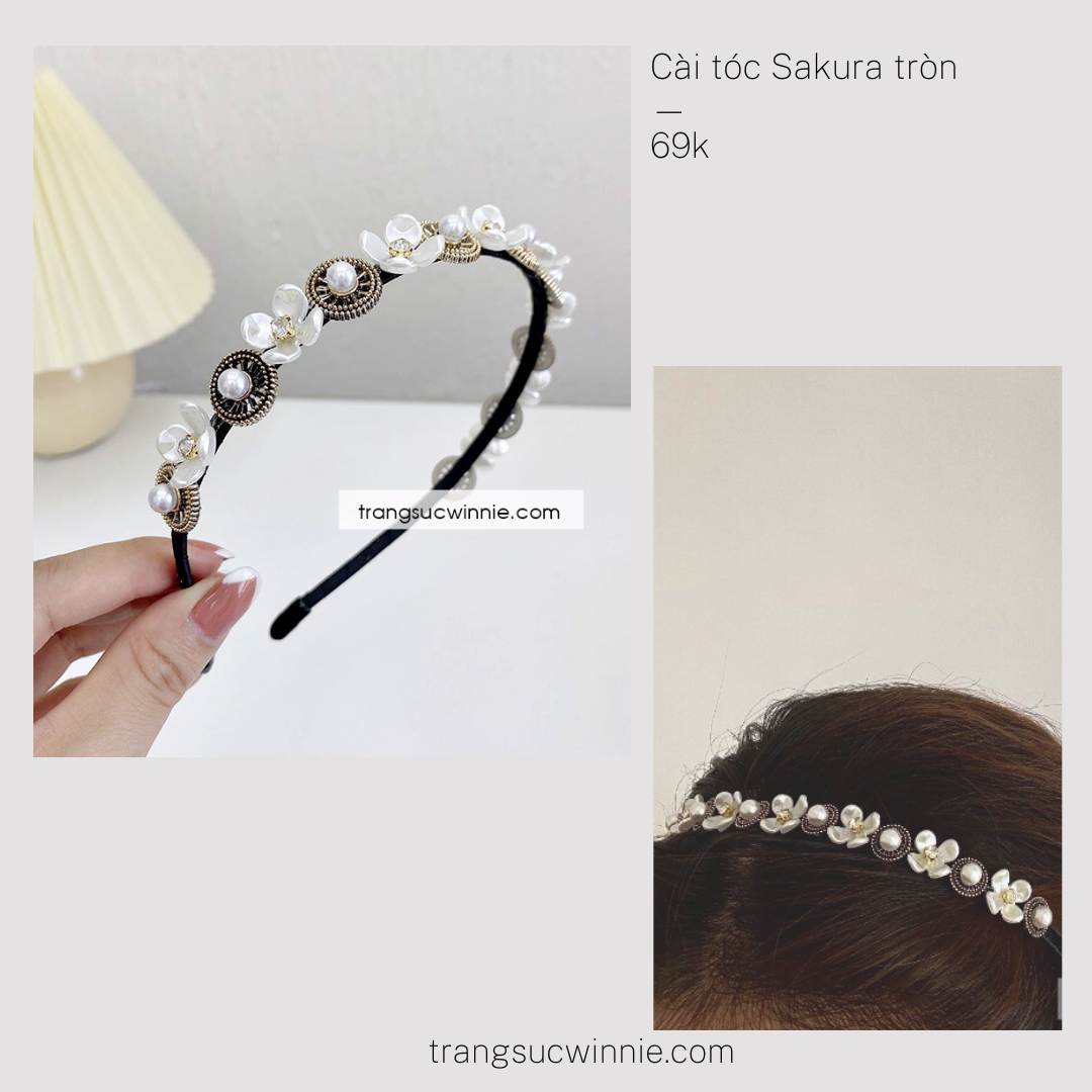  Cài tóc Sakura tròn 