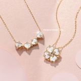  Dây chuyền titan Clover nam châm hoa 