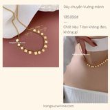  Dây chuyền titan vuông mảnh 