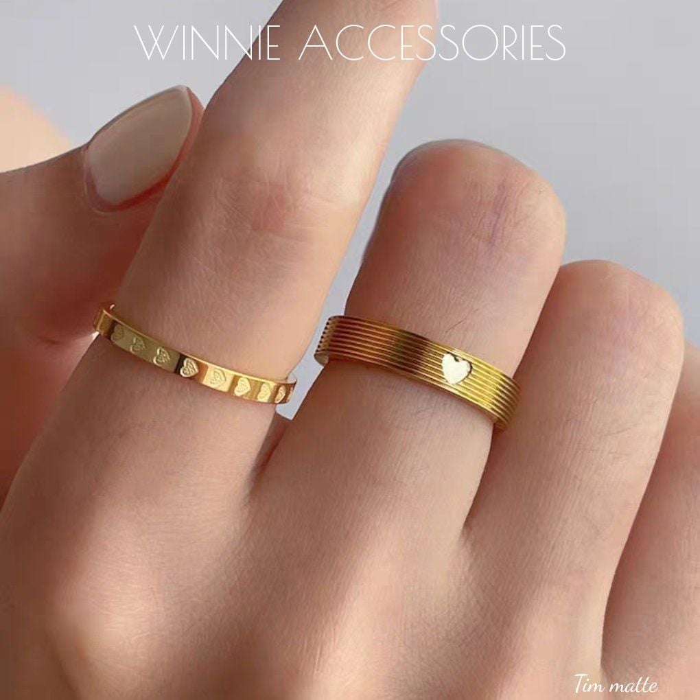  Nhẫn titan Tim matte 