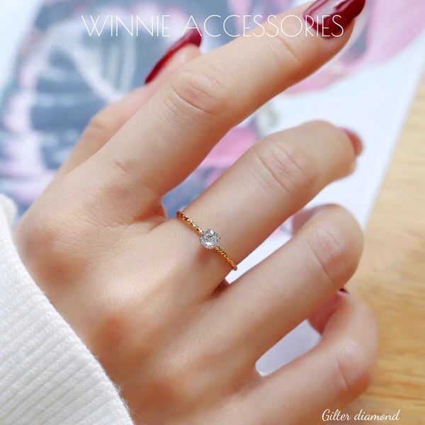  Nhẫn titan Gilter diamond 
