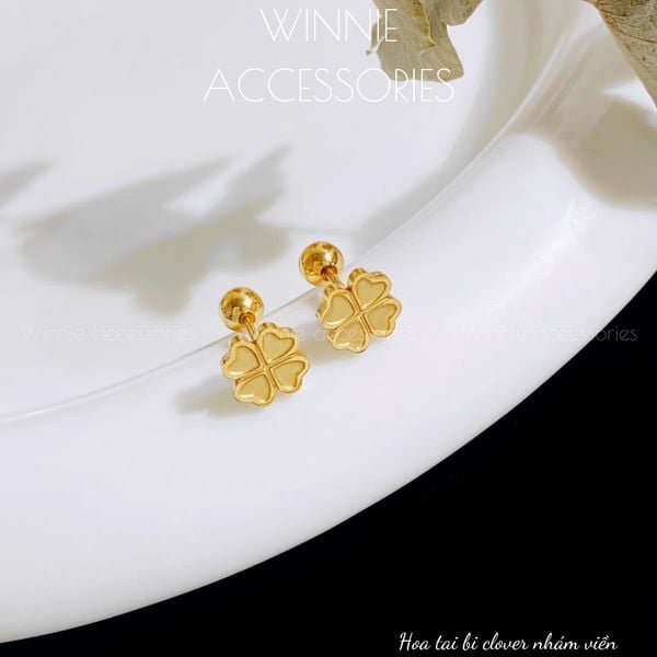  Hoa tai titan Bi clover nhám viền 