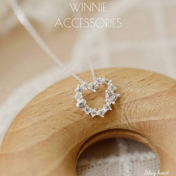  Dây chuyền Bạc S925 Bling heart 