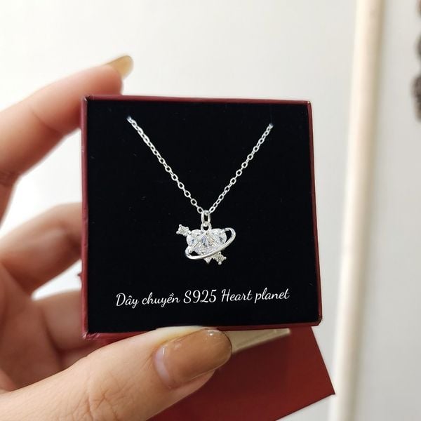  Dây chuyền Bạc S925 Heart planet 