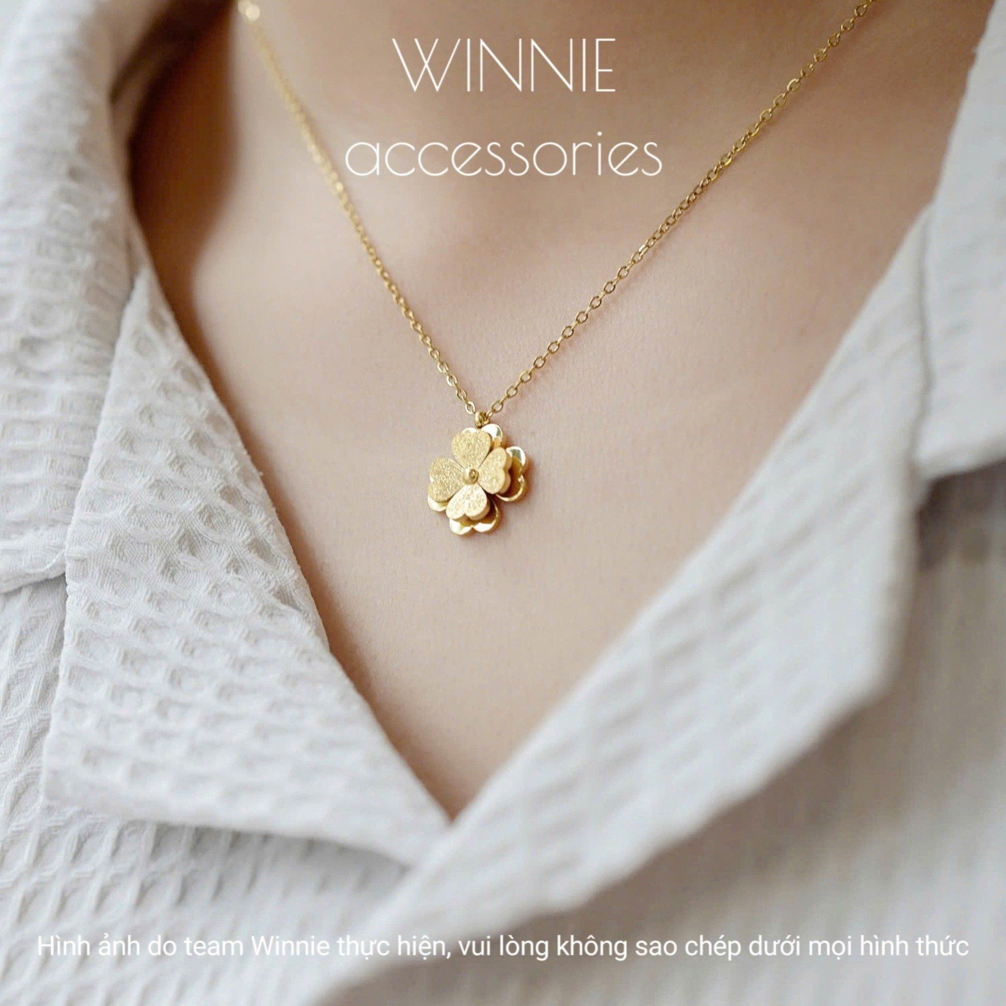  Dây chuyền titan Twin clover 