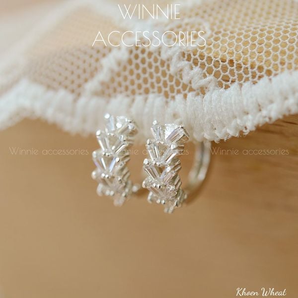  Hoa tai Bạc S925 Khoen Wheat 