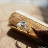  Nhẫn Bạc S925 Floral Baguette 