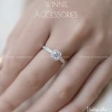  Nhẫn Bạc S925 Vuông nhỏ 