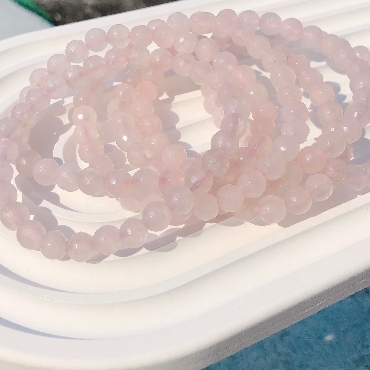  Vòng tay Thạch Anh hồng 6mm 