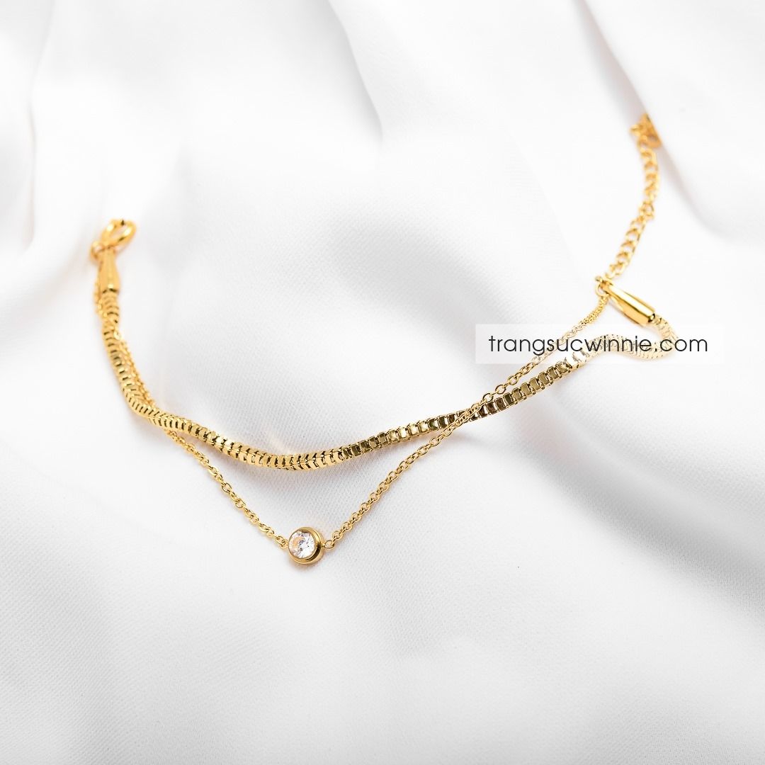  Lắc tay titan hạt đậu twins 