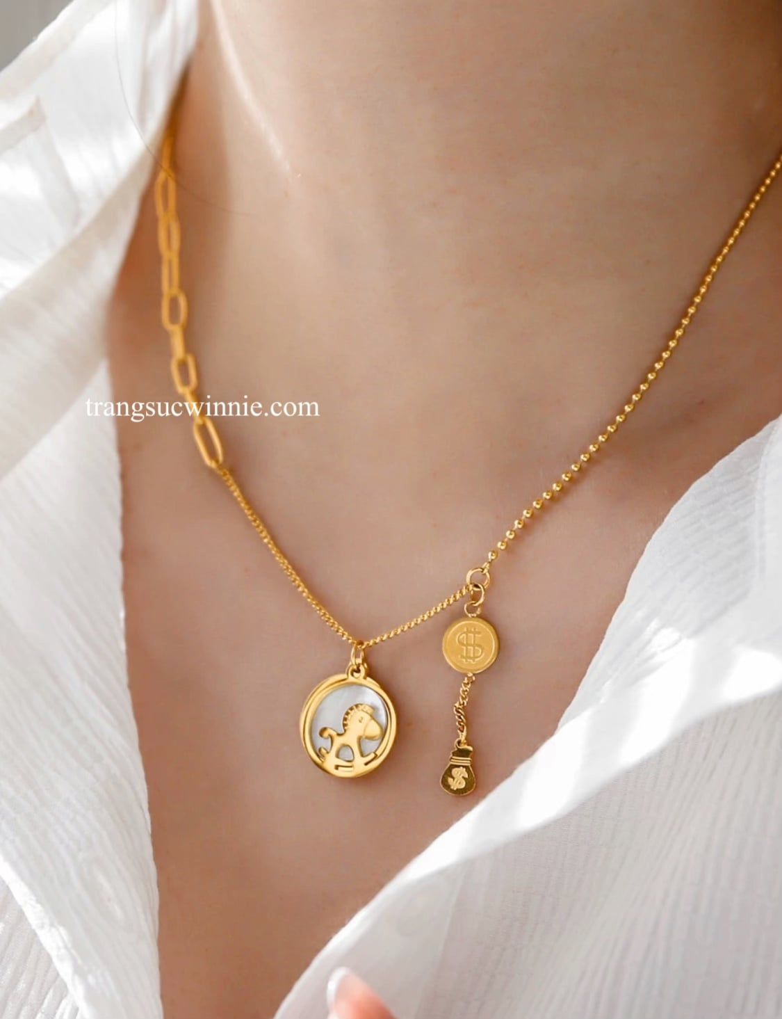  Dây chuyền titan Shell Pony 