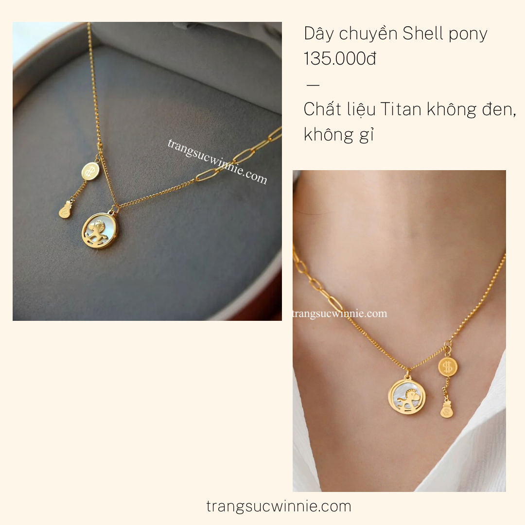  Dây chuyền titan Shell Pony 