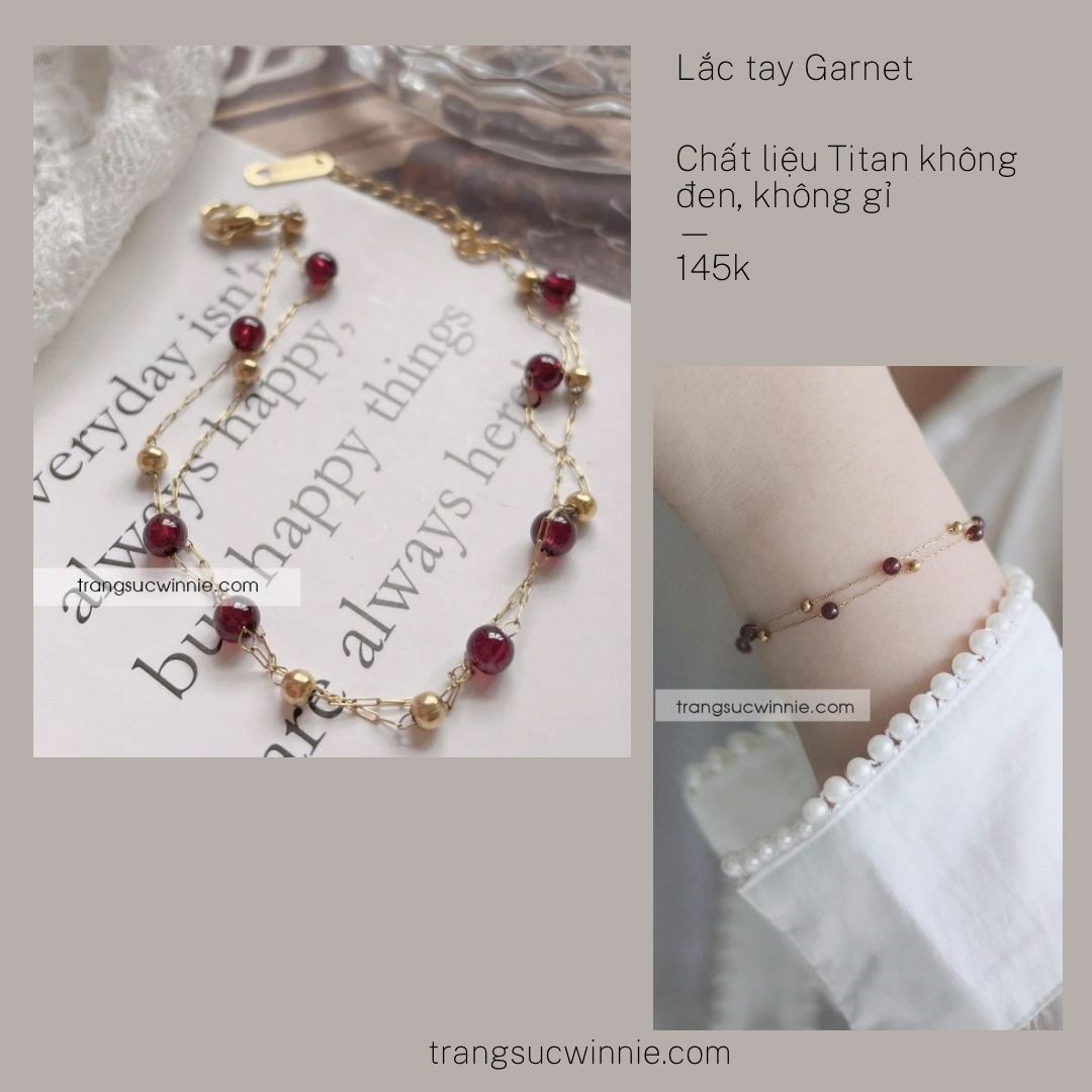  Lắc tay titan Garnet 