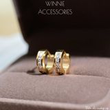  Hoa tai titan Viền đá vuông VG 