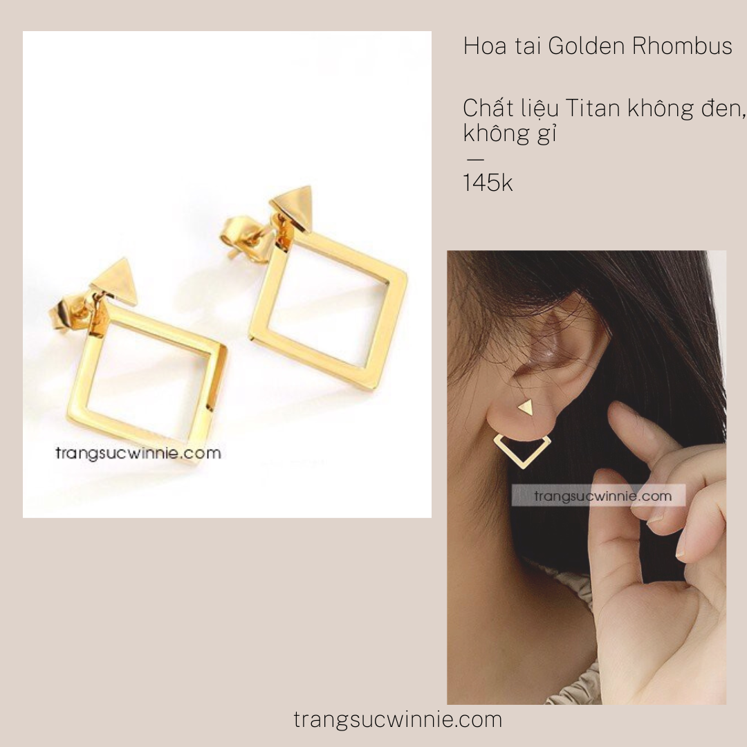  Hoa tai titan Golden Rhombus 