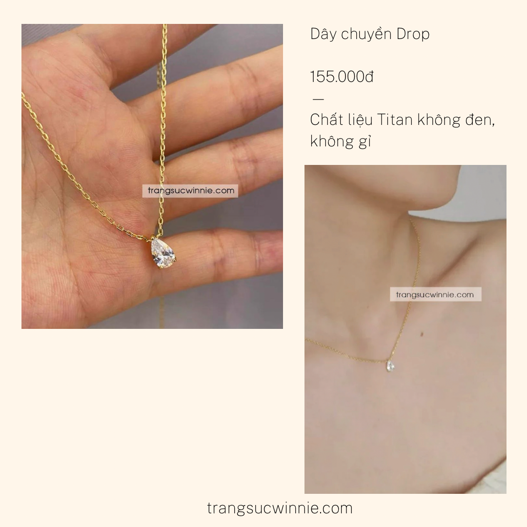  Dây chuyền titan Drop 