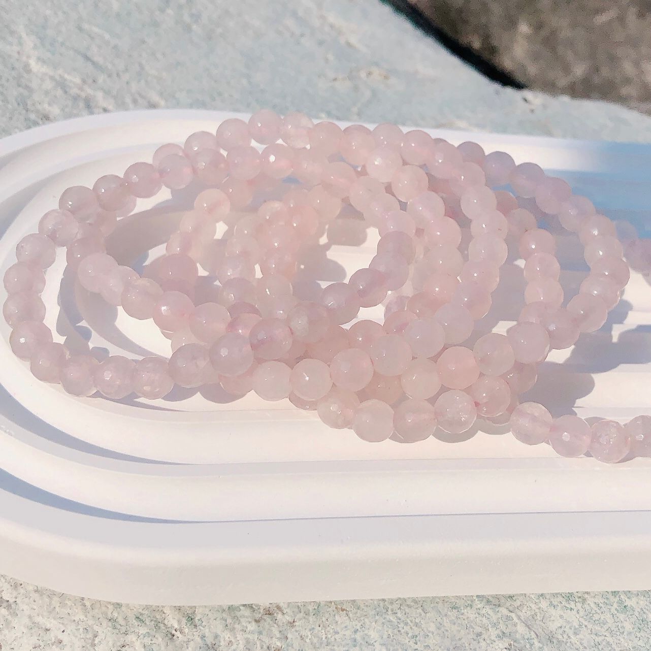  Vòng tay Thạch Anh hồng 6mm 