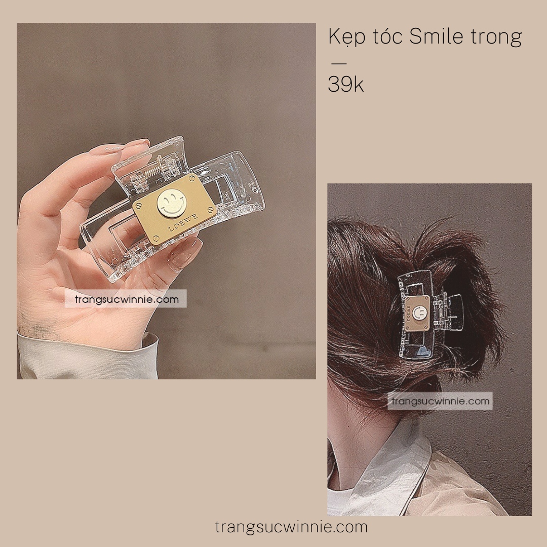  Kẹp tóc smile trong 