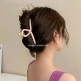  Kẹp tóc Xà cừ chéo - Hồng 