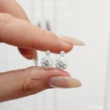  Hoa tai Bạc S925 GG Halo 